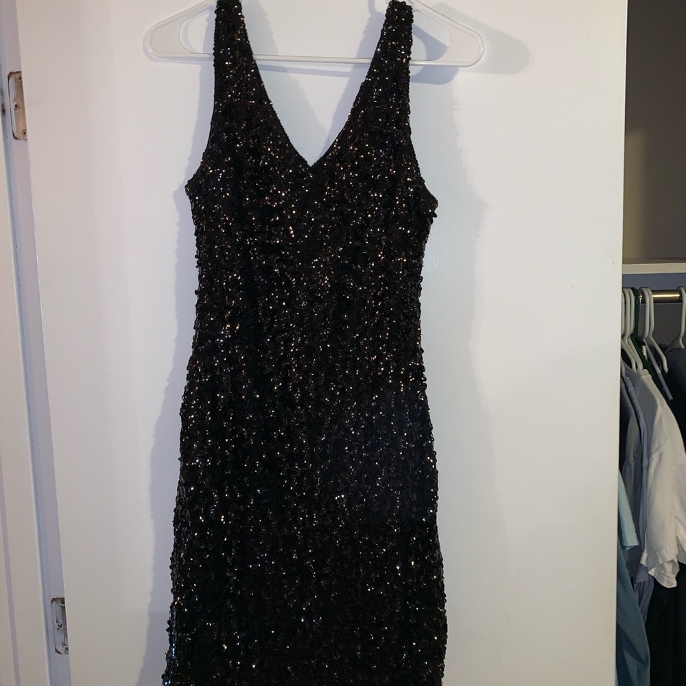 Black sequin dress